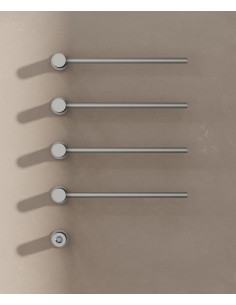 Sèche serviettes électrique moderne 4 barres - Nickel brossé