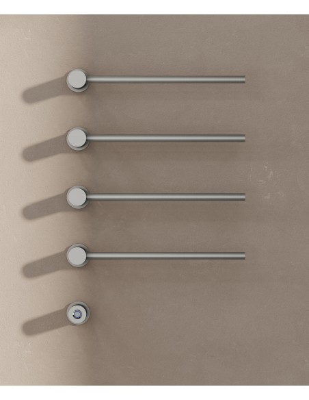 Sèche serviettes électrique moderne 4 barres - Nickel brossé