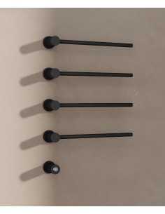Sèche serviettes électrique moderne 4 barres - Noir