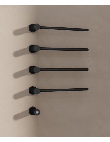 Sèche serviettes électrique moderne 4 barres - Noir