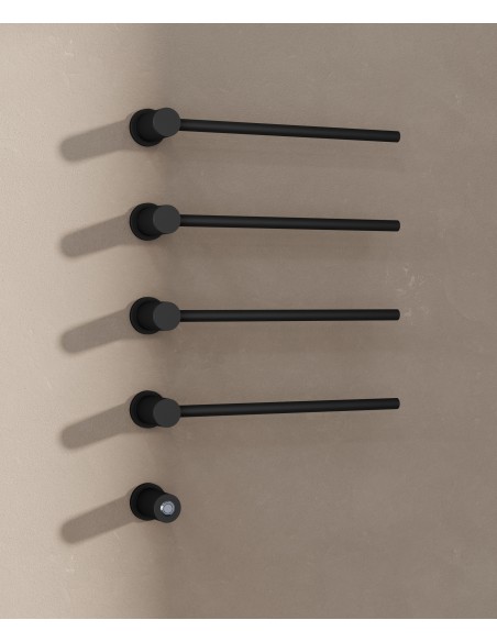 Sèche serviettes électrique moderne 4 barres - Noir