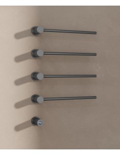 Sèche serviettes électrique moderne 4 barres - Gun métal