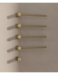 Sèche serviettes électrique moderne 4 barres - Doré brossé