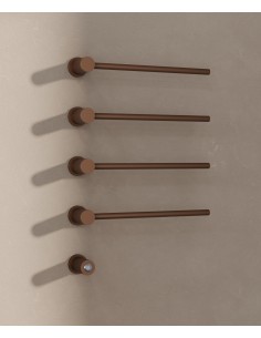 Sèche serviettes électrique moderne 4 barres - Or rose brossé