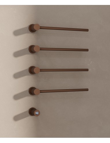 Sèche serviettes électrique moderne 4 barres - Or rose brossé