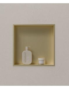 Niche salle de bain encastrable - Doré brossé