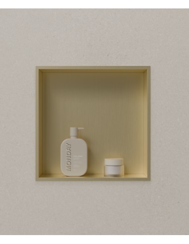 Niche salle de bain encastrable - Doré brossé