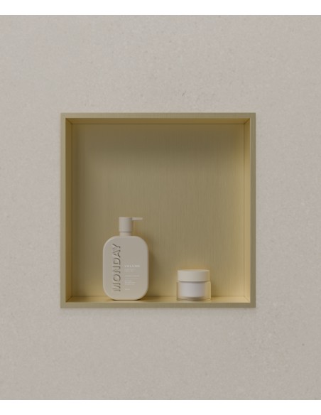 Niche salle de bain encastrable - Doré brossé