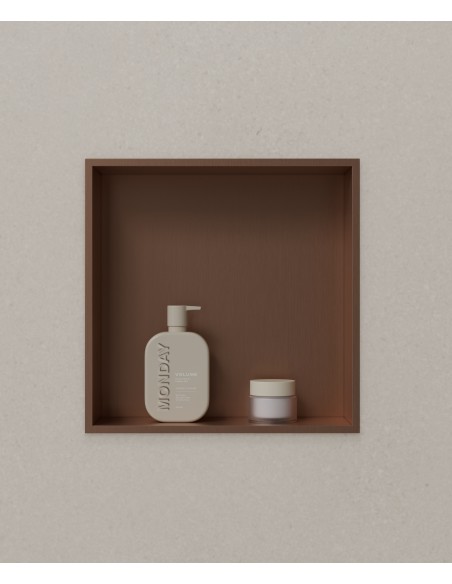 Niche salle de bain encastrable - Or rose brossé