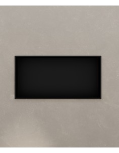 Nicchia doccia da parete in acciaio inox - nero