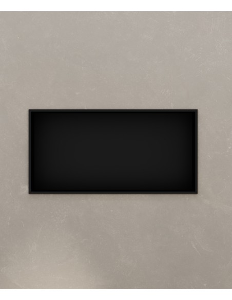 Nicchia doccia da parete in acciaio inox - nero