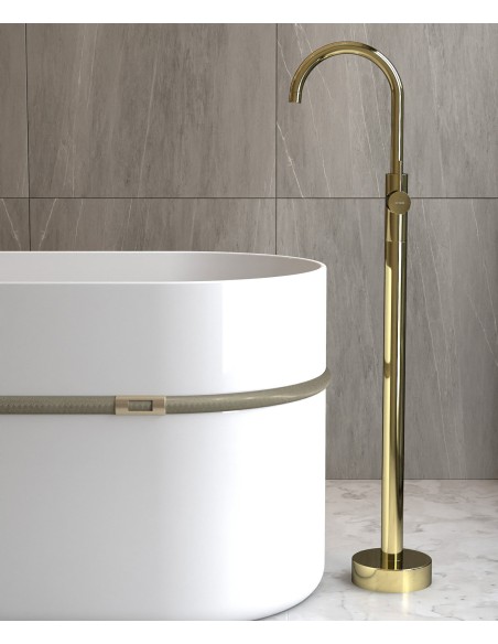 Robinet mitigeur bain monocolonne Doré - Corbeau