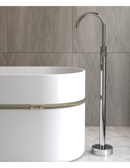 Robinet mitigeur bain monocolonne Chromé - Corbeau