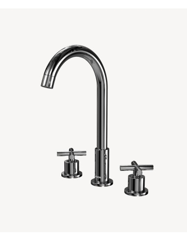 Robinet mélangeur lavabo sur plage Chromé - Corbeau