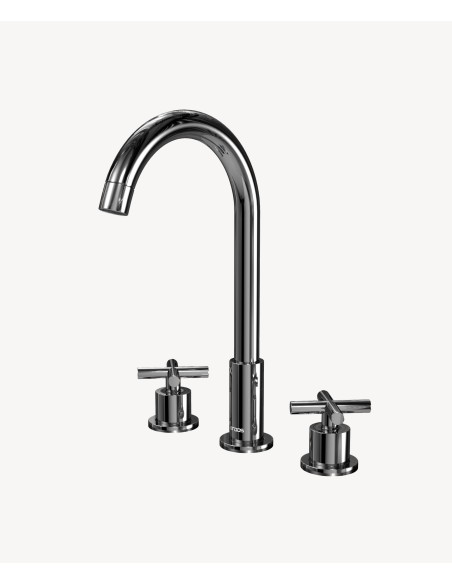 Robinet mélangeur lavabo sur plage Chromé - Corbeau