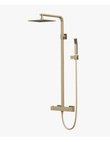 Colonne de douche thermostatique doré brossé moderne - Sirius