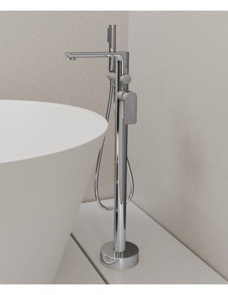 Robinet de baignoire sur pied Chromé - Nunki