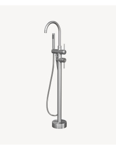 Robinet mitigeur bain-douche sur pied Nickel brossé - Corbeau