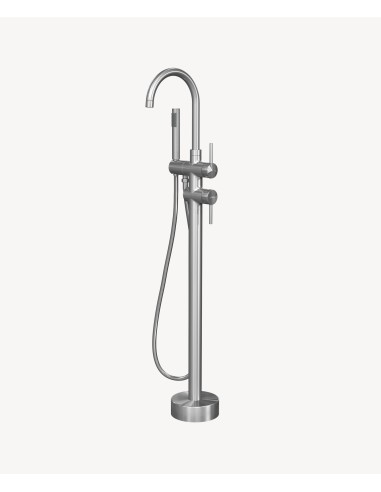 Robinet mitigeur bain-douche sur pied Nickel brossé - Corbeau
