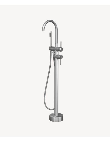 Robinet mitigeur bain-douche sur pied Nickel brossé - Corbeau