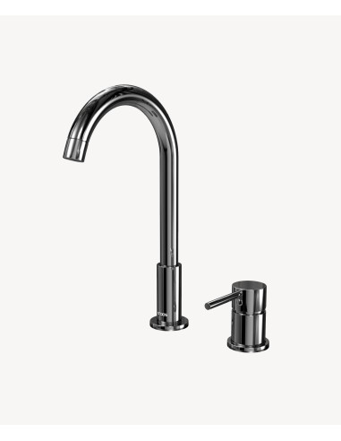 Mitigeur lavabo 2 trous Chromé - Corbeau