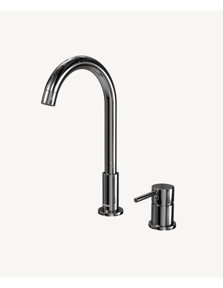 Mitigeur lavabo 2 trous Chromé - Corbeau