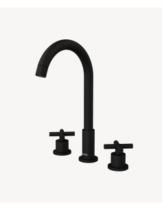Robinet mélangeur lavabo sur plage Noir - Corbeau