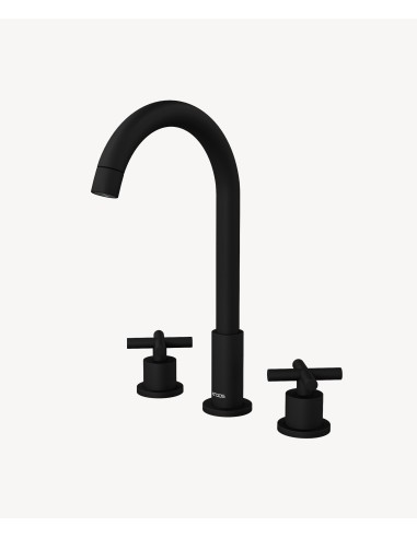 Robinet mélangeur lavabo sur plage Noir - Corbeau