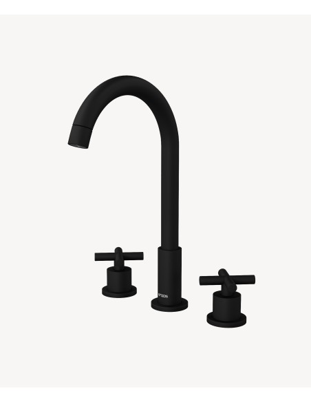 Robinet mélangeur lavabo sur plage Noir - Corbeau