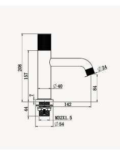 Mitigeur de lavabo design Noir - Leros 2