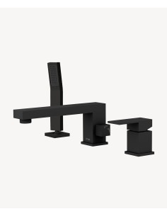 Mitigeur bain-douche 3 trous sur plage Noir - Sirius