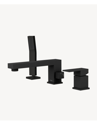 Mitigeur bain-douche 3 trous sur plage Noir - Sirius