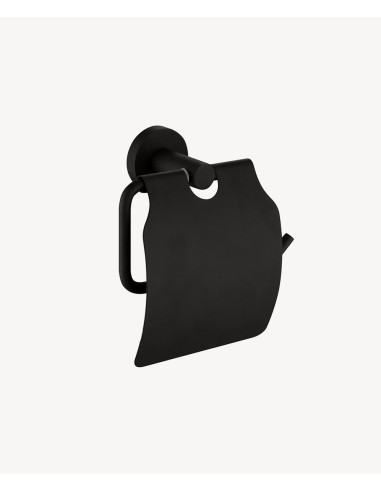 Porte-rouleau avec couvercle Noir - Corbeau