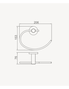 Anneau porte serviette Nickel brossé - Corbeau 2