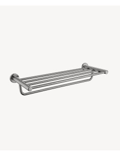 Rack porte serviettes mural Nickel brossé - Corbeau