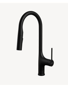 Robinet mitigeur de cuisine contemporain - Noir