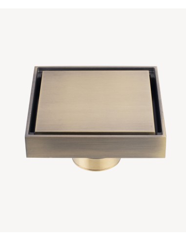 Siphon de sol carré - Bronze