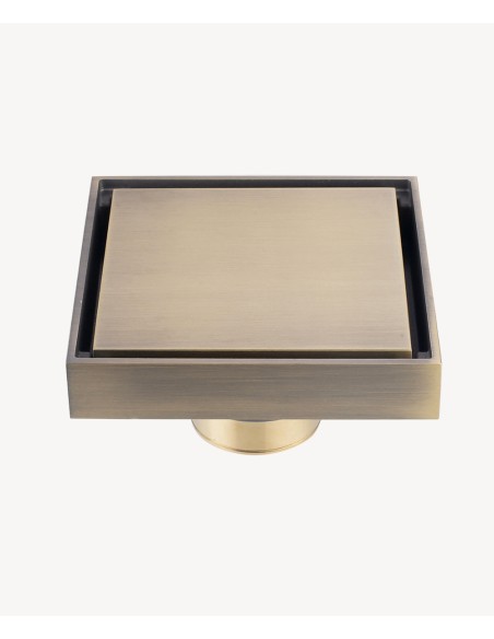 Siphon de sol carré - Bronze