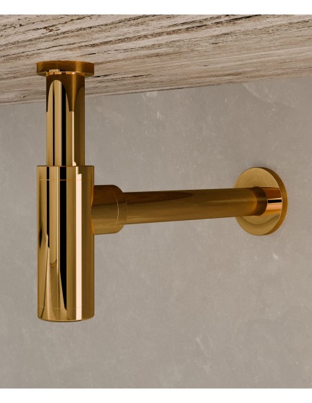 Siphon de lavabo - Doré
