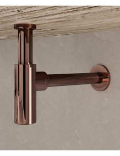 Siphon de lavabo - Or rose