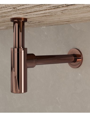 Siphon de lavabo - Or rose