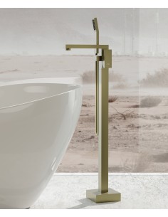 Mitigeur bain-douche monocolonne Doré brossé - Sirius