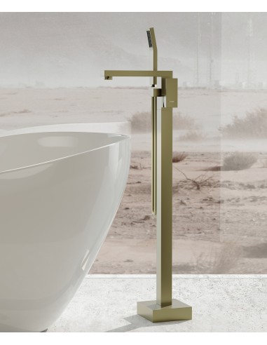 Mitigeur bain-douche monocolonne Doré brossé - Sirius