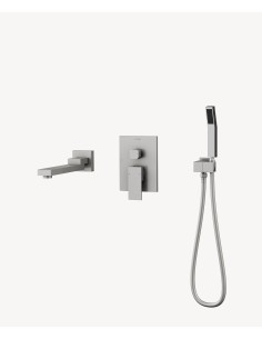 Mitigeur de baignoire à encastrer Nickel brossé - Sirius