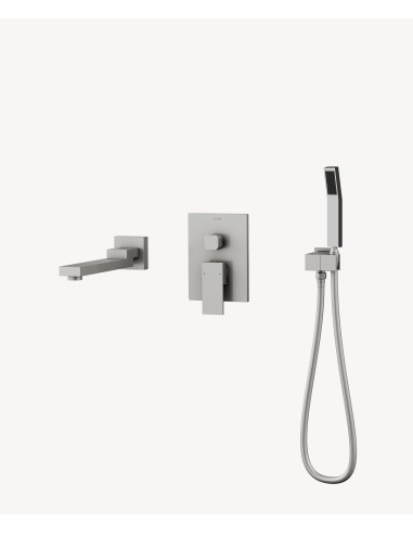 Mitigeur de baignoire à encastrer Nickel brossé - Sirius