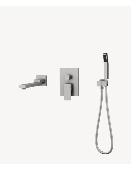 Mitigeur de baignoire à encastrer Nickel brossé - Sirius