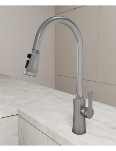 Robinet mitigeur évier Nickel brossé - Beata