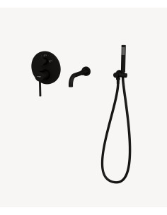 Robinet mitigeur de baignoire à encastrer Noir - Corbeau