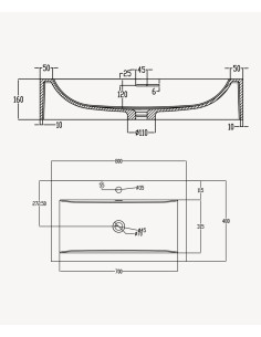 Lavabo rectangulaire suspendu en résine minérale Blanc mat - Zongo 2
