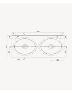 Lavabo rectangulaire suspendu en résine minérale Blanc mat - Mongala 2